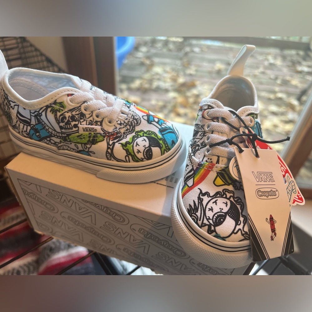Vans x Crayola Authentic Elastic Lace "DIY / Sketch Yours", Toddler 6C